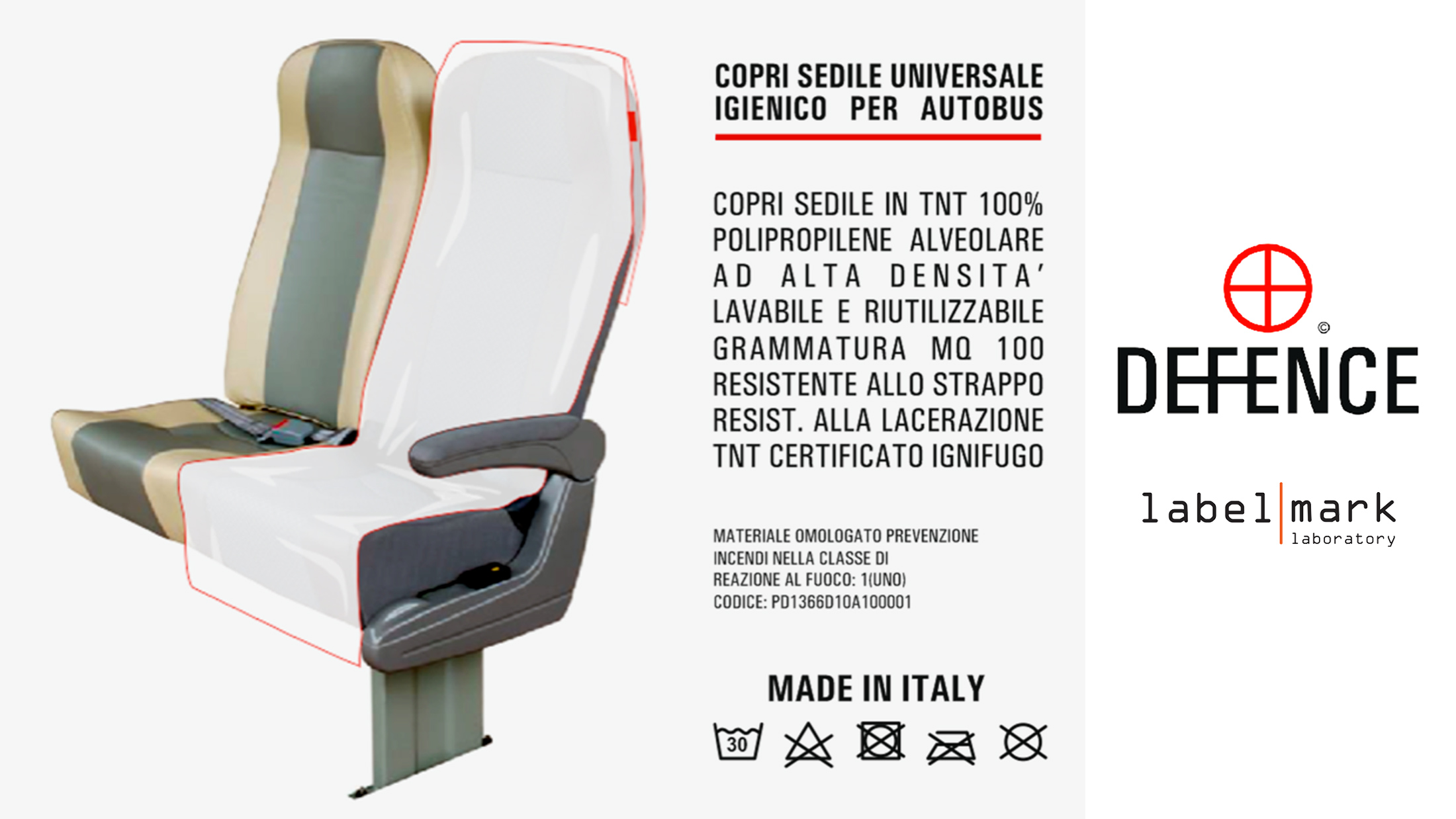 Copri sedile igienico per autobus DEFENCE by Label Mark